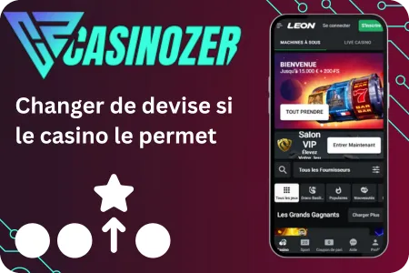 Changer de devise si le casino le permet