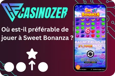 Où est-il préférable de jouer à Sweet Bonanza ?